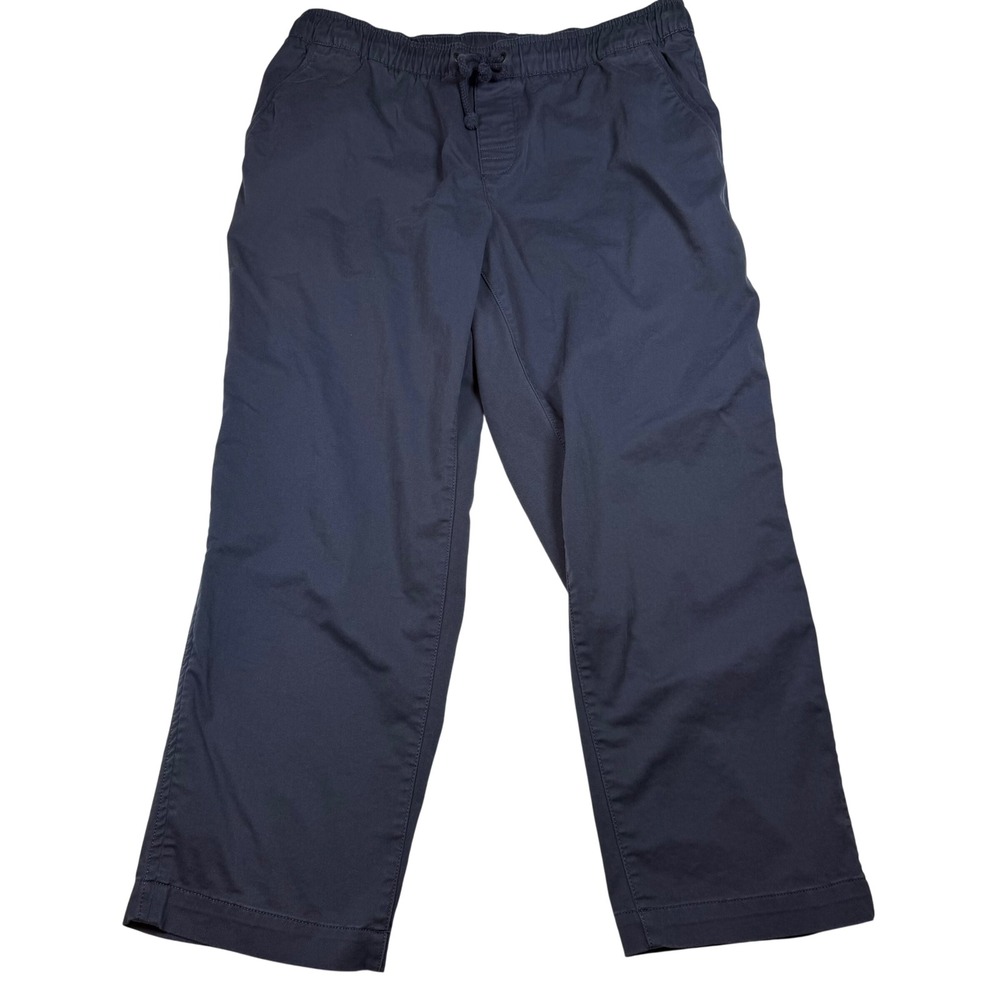 LL Bean Mens Standard Fit Comfort Chino Pants Navy Blue Coolmax Stretch 515774